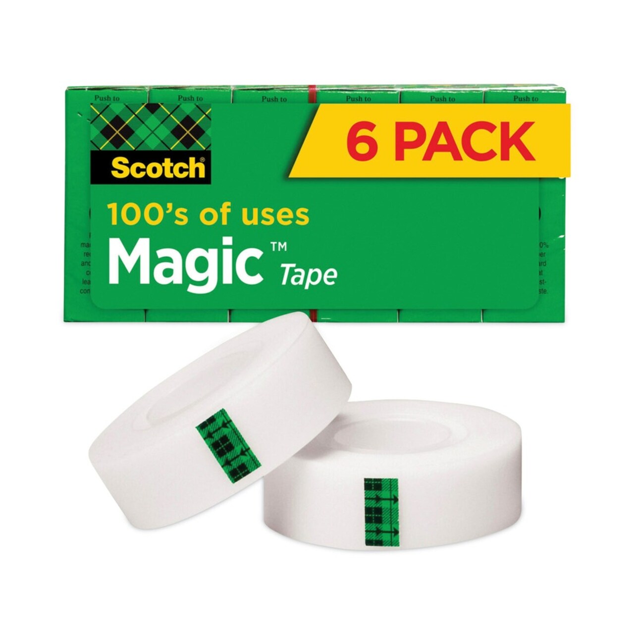 Scotch Magic 0.75 in. x 36 yards 1 in. Core Tape Refill - Clear (6/Pack)
